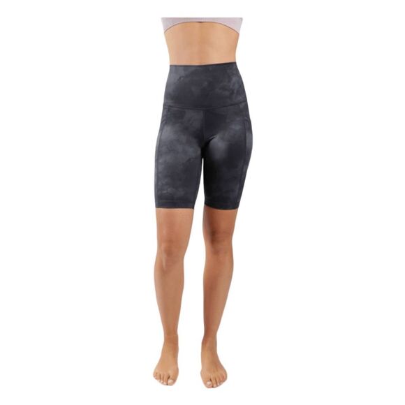 90 Degree By Reflex Lux Tie Dye Bike Shorts Overcast Charcoal S - Picture 1 of 3